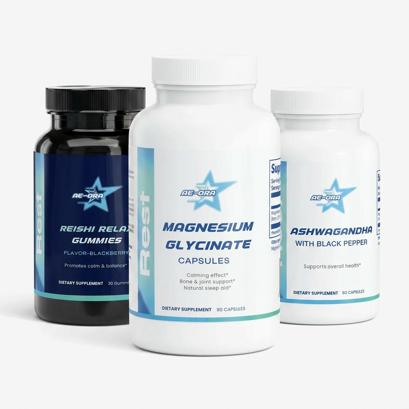 Sleep & Recovery Bundle — Reishi + Magnesium + Ashwagandha