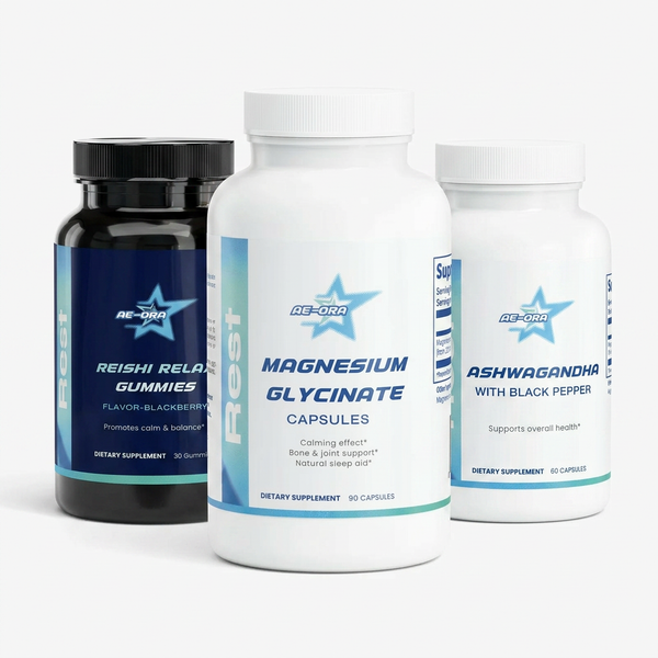 Sleep & Recovery Bundle — Reishi + Magnesium + Ashwagandha