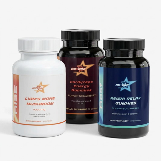 Mushroom Trio — Lion's Mane + Cordyceps + Reishi